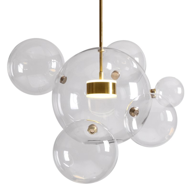 Подвесной светильник Giopato & Coombes Bolle Pendant 06 BUBBLE Прозрачный (Transparent) Латунь Подвесной светильник Giopato & Coombes Bolle Pendant 06 BUBBLE Прозрачный (Transparent) Латунь в Грозном | Loft Concept