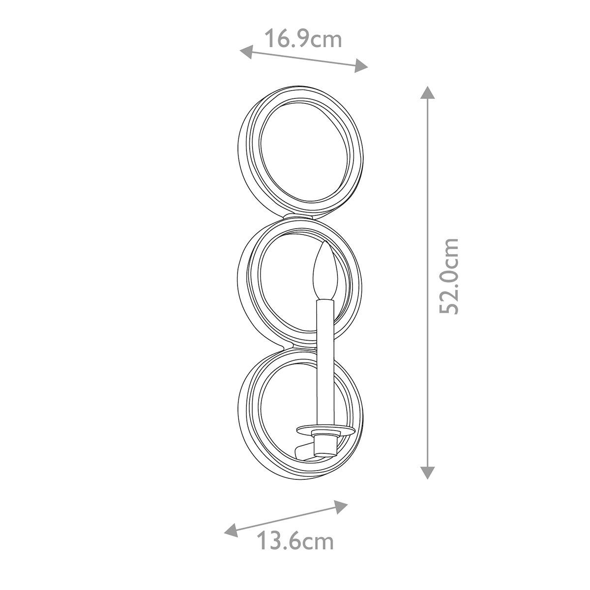 Бра в виде трех круглых зеркал Kichler в Грозном