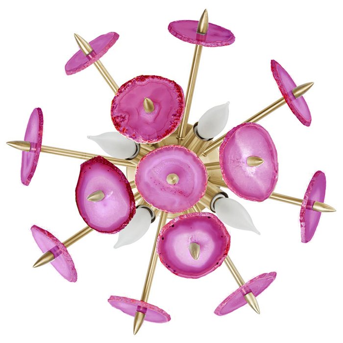 Бра Emporium Pink Agate Burst Sconce Brass Латунь Пурпурный Бра Emporium Pink Agate Burst Sconce Brass Латунь Пурпурный в Грозном | Loft Concept