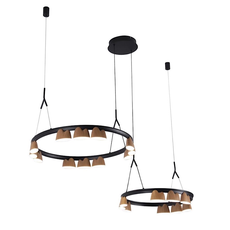 Люстра Wooden Eco Light Черный матовый Люстра Wooden Eco Light Черный матовый в Грозном | Loft Concept