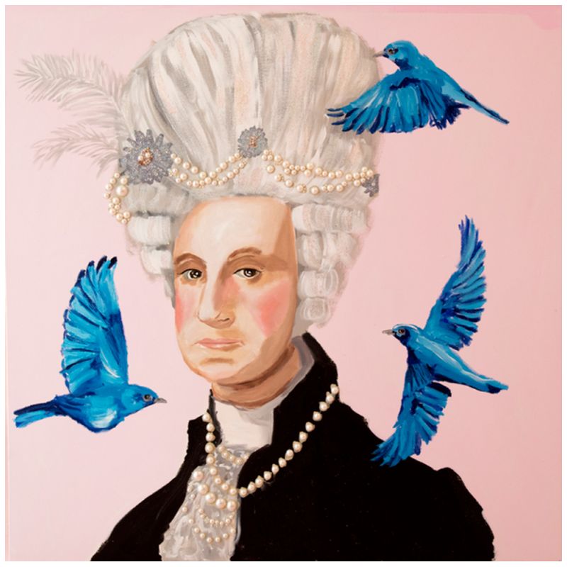 Картина Georgina Washington with Blue Birds Мульти Картина Georgina Washington with Blue Birds Мульти в Грозном | Loft Concept