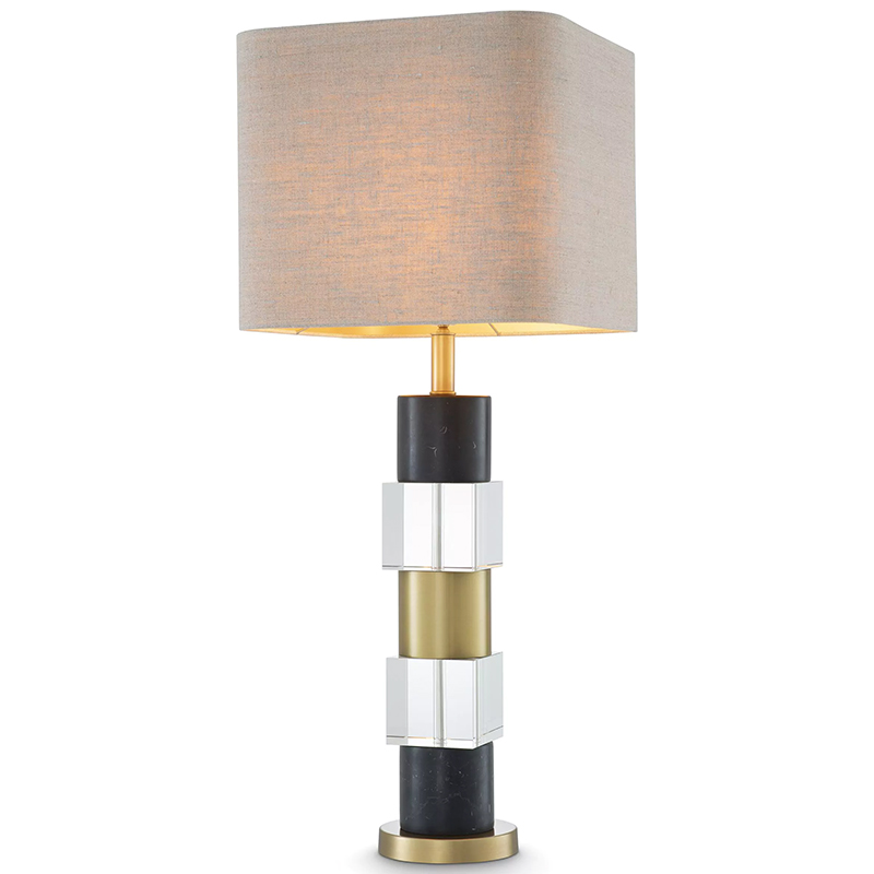 Настольная лампа Eichholtz Table Lamp Black Marble Черный Латунь Прозрачное Стекло Бежево-серый Настольная лампа Eichholtz Table Lamp Black Marble Черный Латунь Прозрачное Стекло Бежево-серый в Грозном | Loft Concept
