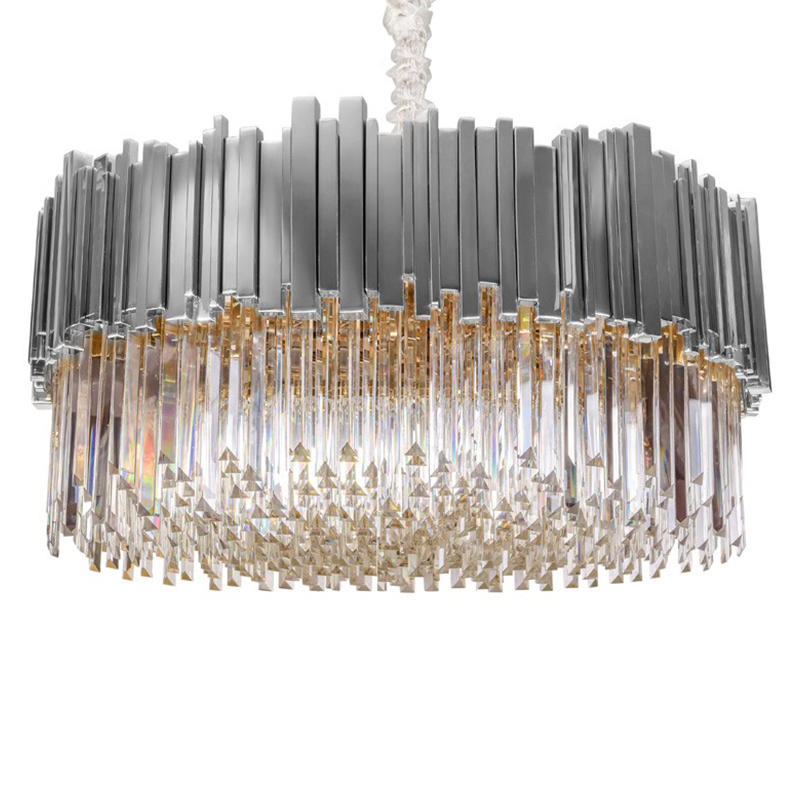 Круглая многоярусная люстра Luxxu Modern Cascade Chandelier Silver Metal Glass 100 Серебряный Прозрачное Стекло Круглая многоярусная люстра Luxxu Modern Cascade Chandelier Silver Metal Glass 100 Серебряный Прозрачное Стекло в Грозном | Loft Concept