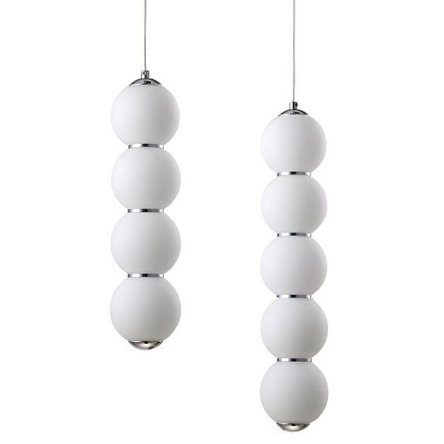Светильник PEARLS Suspension Pendant Lamp A-B Белый Хром Светильник PEARLS Suspension Pendant Lamp A-B Белый Хром в Грозном | Loft Concept