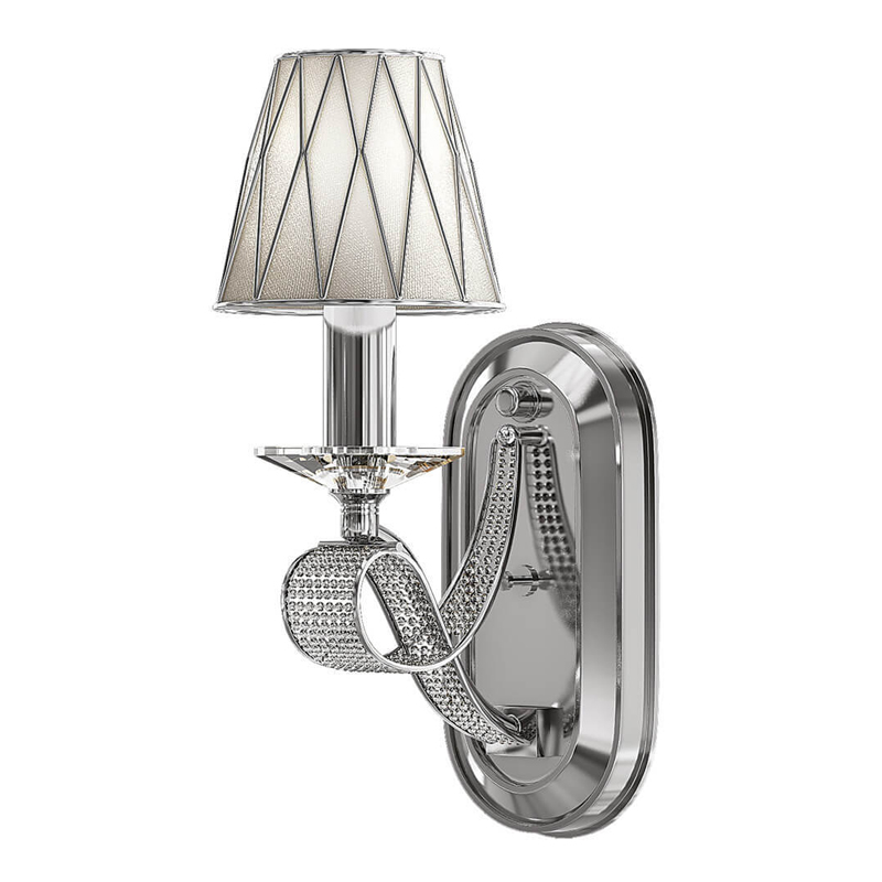 Бра Franseza Sconce chrome Хром Белый Бра Franseza Sconce chrome Хром Белый в Грозном | Loft Concept
