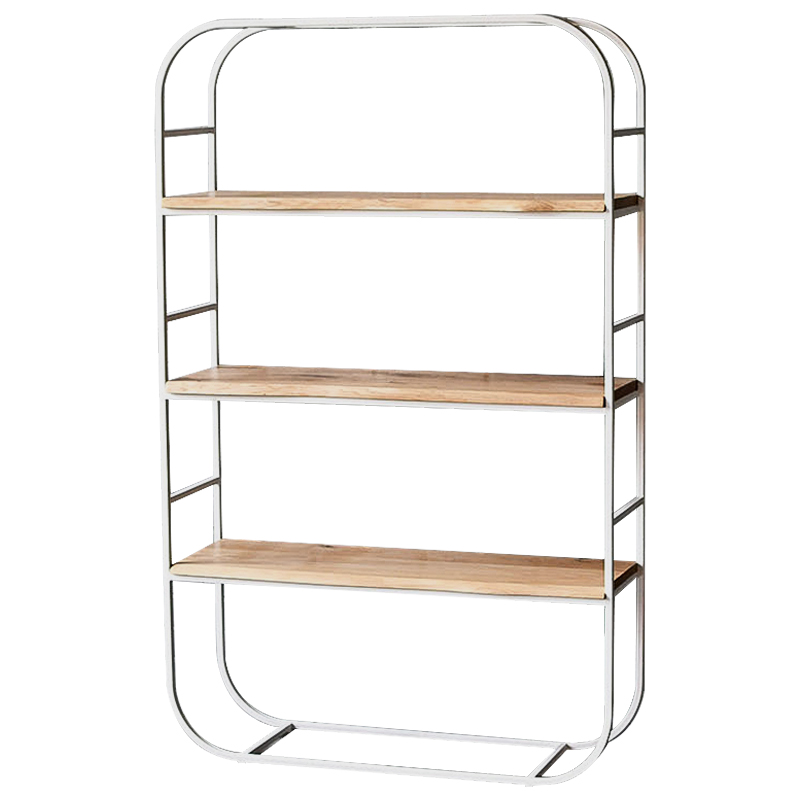 Стеллаж Fulton Industrial Metal Rust Rack Древесина Белый Стеллаж Fulton Industrial Metal Rust Rack Древесина Белый в Грозном | Loft Concept