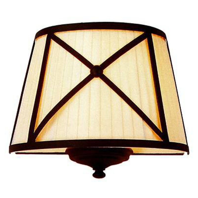 Бра Provence Lampshade Light Brown Wall Lamp Коричневый Бежевый Бра Provence Lampshade Light Brown Wall Lamp Коричневый Бежевый в Грозном | Loft Concept