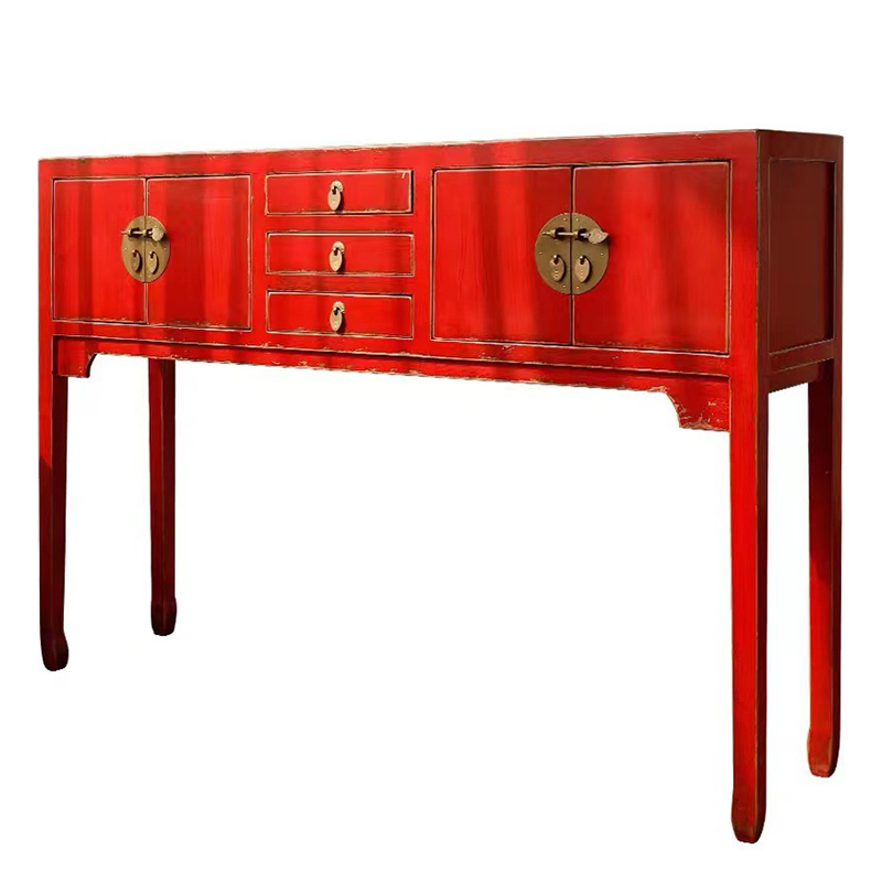 Красная Консоль в Китайском Стиле Red Console Chinese Красный Красная Консоль в Китайском Стиле Red Console Chinese Красный в Грозном | Loft Concept