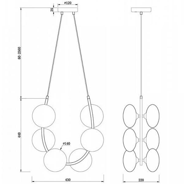 Люстра Marcan 6 Ball Chandelier Black Люстра Marcan 6 Ball Chandelier Black в Грозном