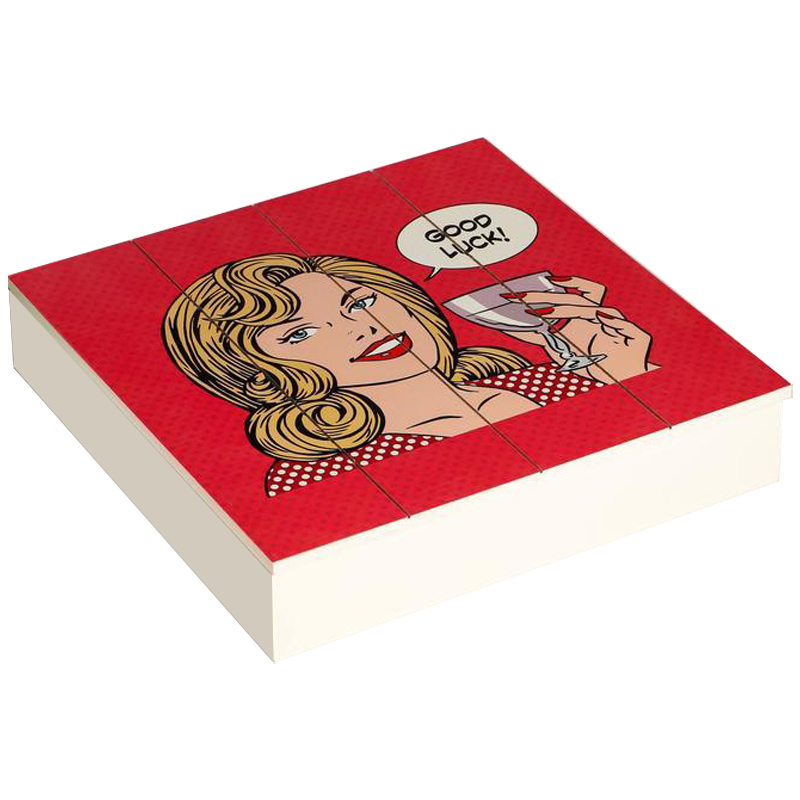 Шкатулка Pop Art Girl red Красный Белый Шкатулка Pop Art Girl red Красный Белый в Грозном | Loft Concept