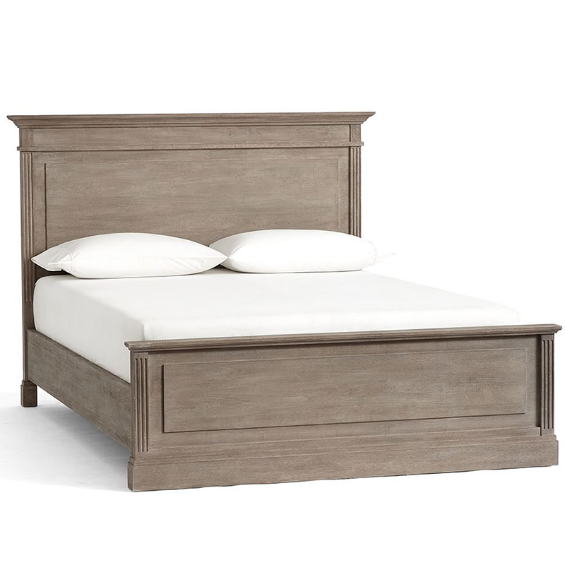 Кровать Benjamin Bed Белый Бежево-серый Кровать Benjamin Bed Белый Бежево-серый в Грозном | Loft Concept