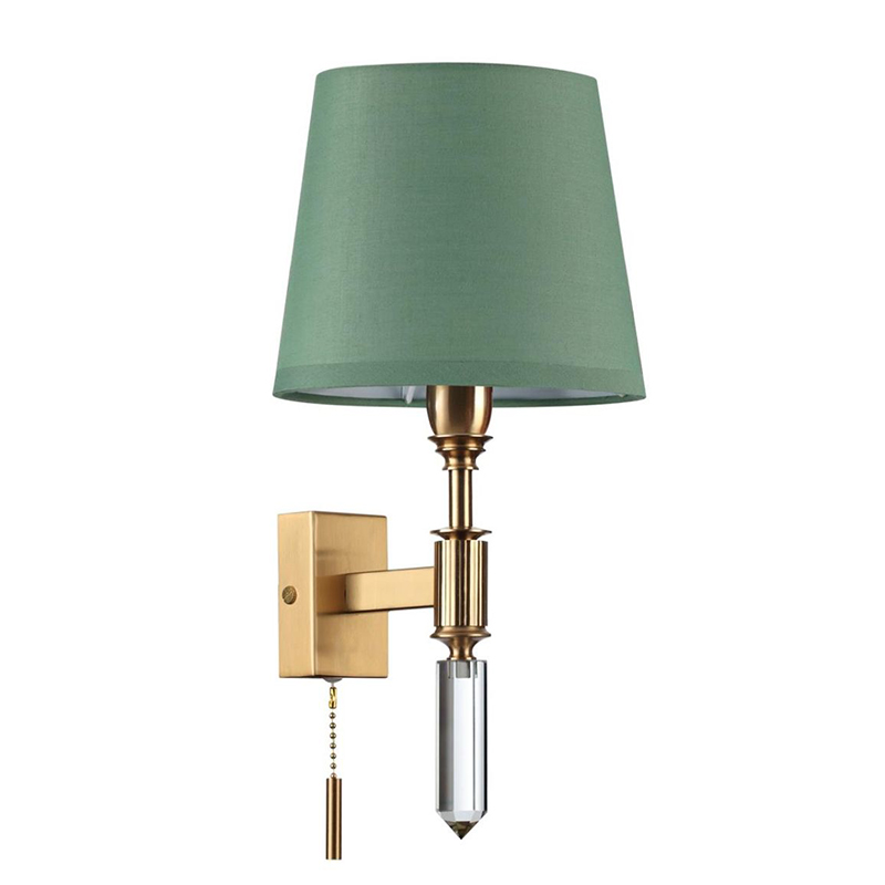Бра Ramona Green Wall Lamp Бронза Зеленый Бра Ramona Green Wall Lamp Бронза Зеленый в Грозном | Loft Concept