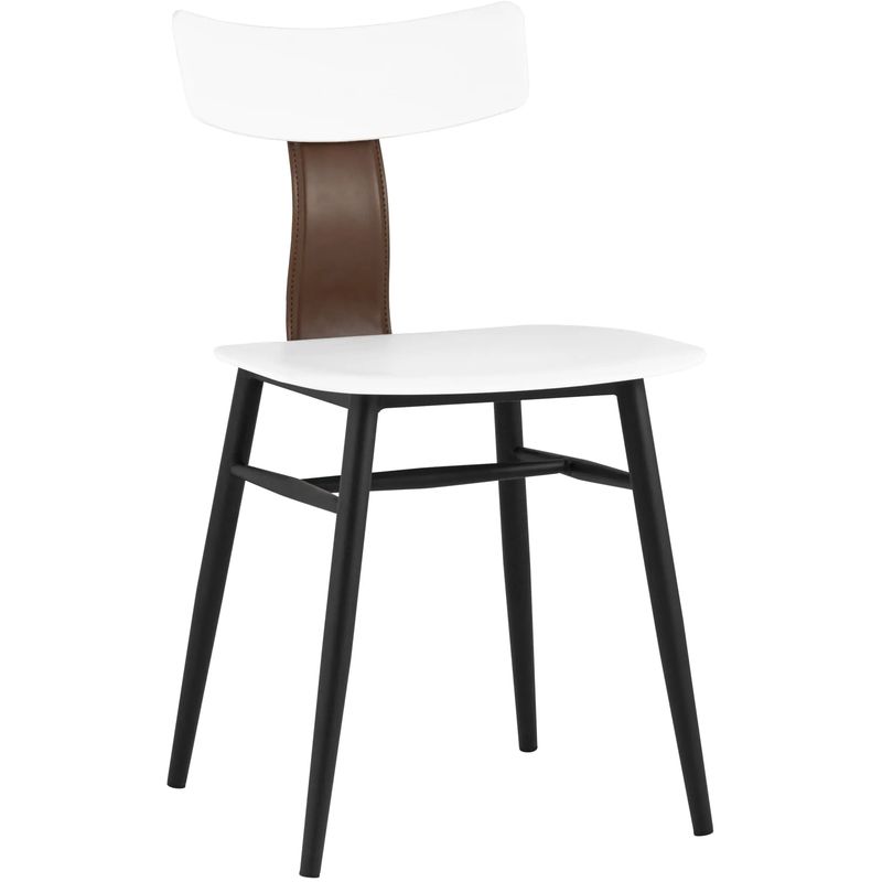 Стул ANT White Eco-Leather Белый Коричневый Черный Стул ANT White Eco-Leather Белый Коричневый Черный в Грозном | Loft Concept