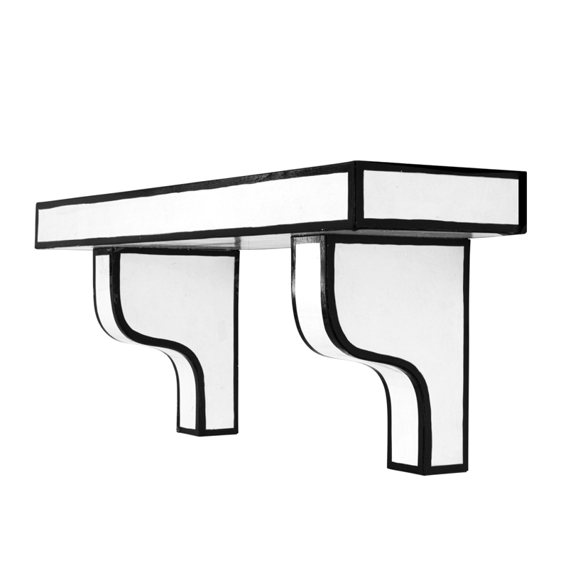 Полка Seletti Cut & Paste 60 см Белый Черный в Грозном | Loft Concept 