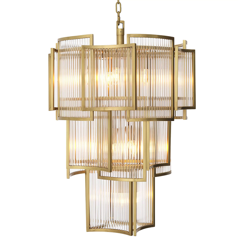 Люстра Eichholtz Chandelier Jet Set Brass Прозрачное Стекло Латунь Люстра Eichholtz Chandelier Jet Set Brass Прозрачное Стекло Латунь в Грозном | Loft Concept