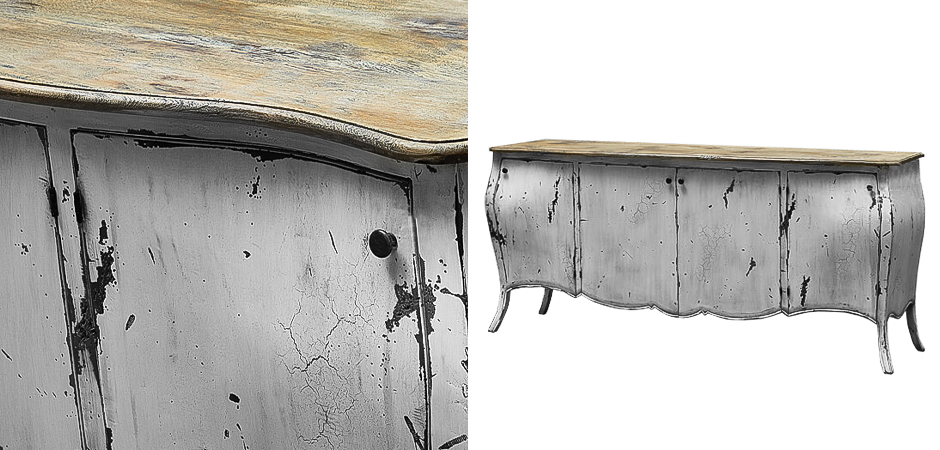 Комод длинный в стиле прованс White Vintage Commode Белый Комод длинный в стиле прованс White Vintage Commode Белый - Loft-Concept в Грозном