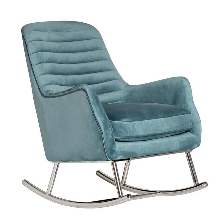 Кресло-качалка Whale Armchair Голубой Нержавеющая сталь Кресло-качалка Whale Armchair Голубой Нержавеющая сталь в Грозном | Loft Concept