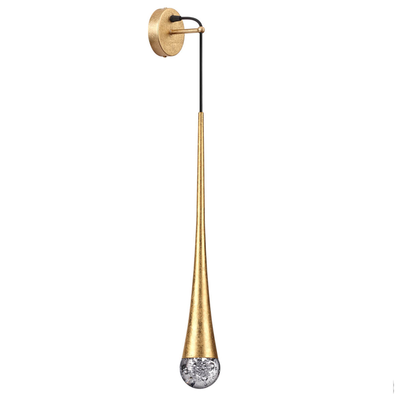 Бра Golden Drop Lamp Золотой Прозрачное Стекло Бра Golden Drop Lamp Золотой Прозрачное Стекло в Грозном | Loft Concept