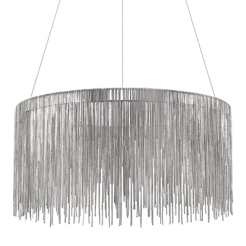 Люстра Atlantis Chain Chandelier Round Chrome Хром Люстра Atlantis Chain Chandelier Round Chrome Хром в Грозном | Loft Concept