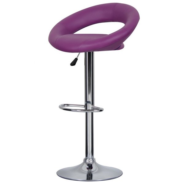 Барный стул Ring Purple Хром Фиолетовый Барный стул Ring Purple Хром Фиолетовый в Грозном | Loft Concept