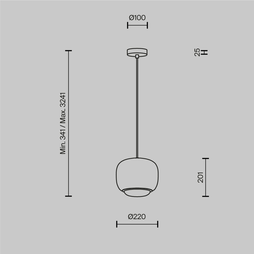 Подвесной светильник Brio Черный 3000К 12Вт в Грозном