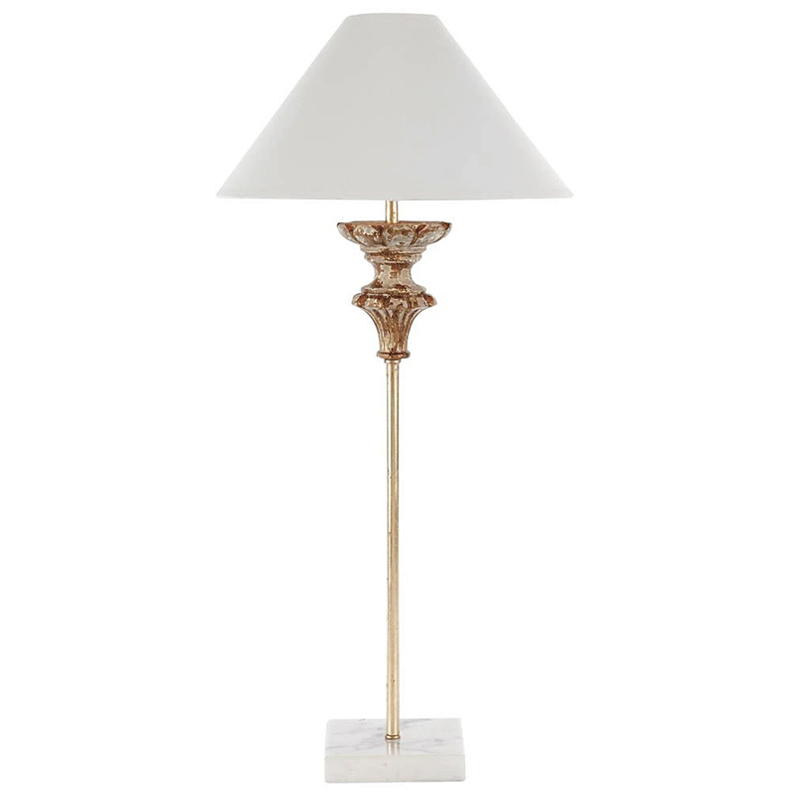 Настольная лампа Gilbert Provence Table lamp Белый Коричневый винтаж Настольная лампа Gilbert Provence Table lamp Белый Коричневый винтаж в Грозном | Loft Concept