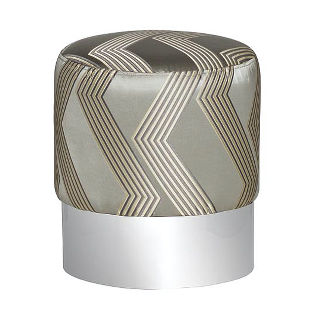 Пуф Silver Chevron Puff Бежево-серый Серебряный Пуф Silver Chevron Puff Бежево-серый Серебряный в Грозном | Loft Concept