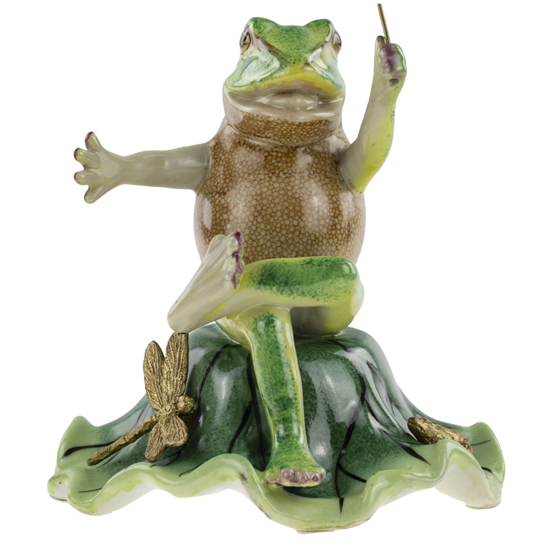 Статуэтка Frog Bandmaster Зеленый Золотой Статуэтка Frog Bandmaster Зеленый Золотой в Грозном | Loft Concept