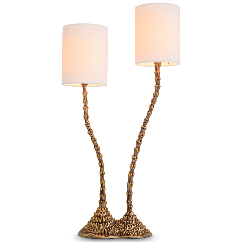 Настольная лампа Eichholtz Table Lamp Forenza Латунь Белый Настольная лампа Eichholtz Table Lamp Forenza Латунь Белый в Грозном | Loft Concept