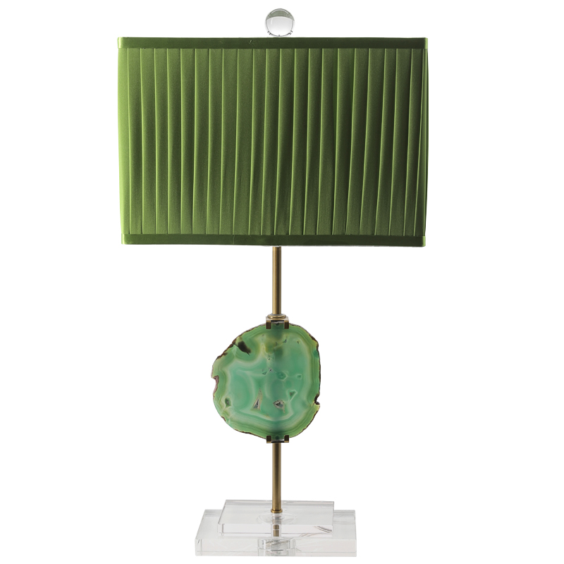 Настольная лампа Green Agate Design Table Lamp Зеленый Латунь Прозрачное Стекло Настольная лампа Green Agate Design Table Lamp Зеленый Латунь Прозрачное Стекло в Грозном | Loft Concept