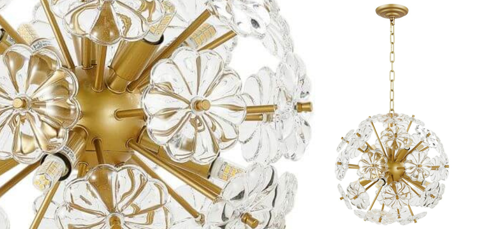 Люстра Glass Flowers Sputnik Chandelier D 32 Люстра Glass Flowers Sputnik Chandelier D 32 - Loft-Concept в Грозном