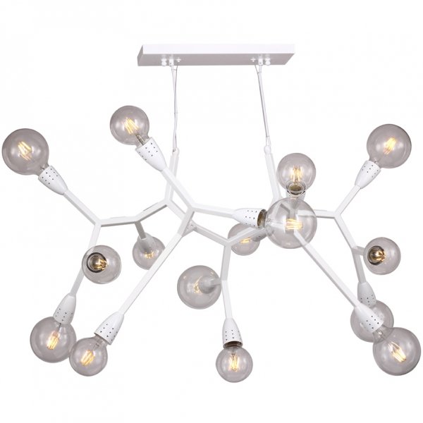 Люстра Polygon Chandelier 15 White Белый Люстра Polygon Chandelier 15 White Белый в Грозном | Loft Concept