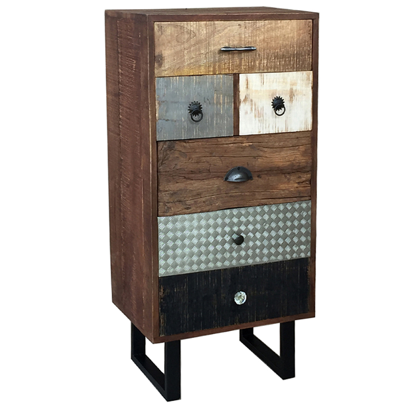 Высокий комод ручной работы Handmade Wooden Коричневый Серебряный Черный Серый Белый Высокий комод ручной работы Handmade Wooden Коричневый Серебряный Черный Серый Белый в Грозном | Loft Concept
