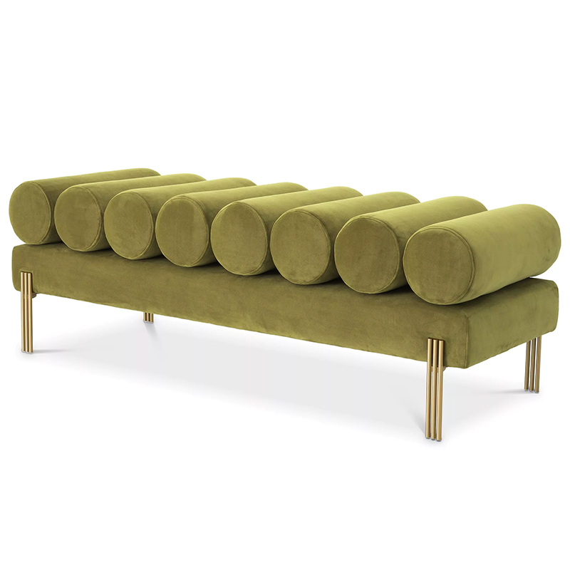 Банкетка Eichholtz Bench Oxley Green Зеленый Латунь Банкетка Eichholtz Bench Oxley Green Зеленый Латунь в Грозном | Loft Concept