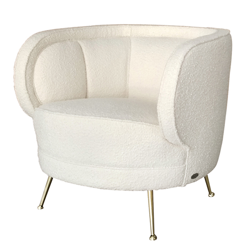 Кресло Boucle Teana Armchair Белый Кресло Boucle Teana Armchair Белый в Грозном | Loft Concept