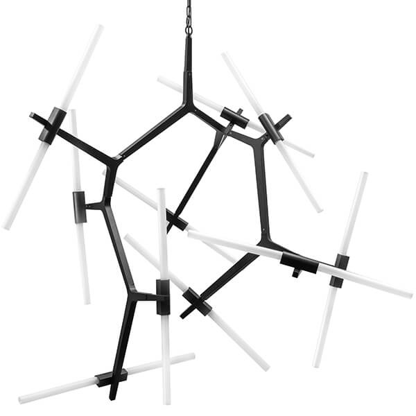Люстра Агнес Chandelier Black 20 Белый Черный Люстра Агнес Chandelier Black 20 Белый Черный в Грозном | Loft Concept