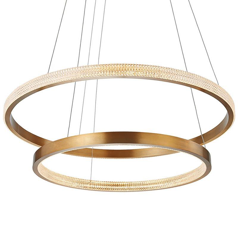 Люстра композиция из двух колец Duo Round Horizontal Rings Brass Chandelier Латунь Люстра композиция из двух колец Duo Round Horizontal Rings Brass Chandelier Латунь в Грозном | Loft Concept