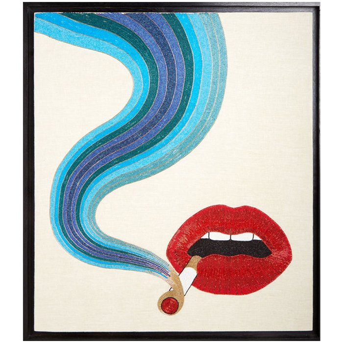 Smolder Beaded Wall Art панно из бисера Морская синь Красный Smolder Beaded Wall Art панно из бисера Морская синь Красный в Грозном | Loft Concept