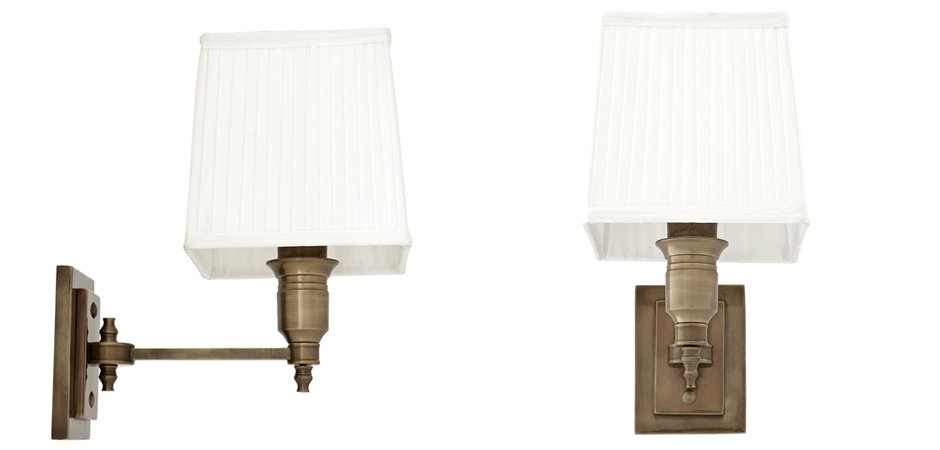 Бра Wall Lamp Lexington Single Brass+White Бра Wall Lamp Lexington Single Brass+White - Loft-Concept в Грозном