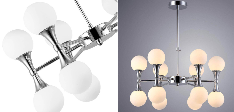 Люстра Ball Valley Chandelier Chromium 12 Люстра Ball Valley Chandelier Chromium 12 - Loft-Concept в Грозном