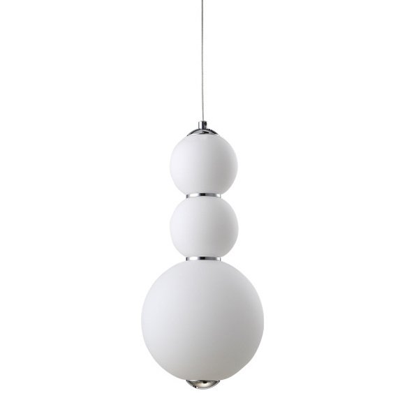 Люстра PEARLS Suspension Pendant Lamp D Белый Хром Люстра PEARLS Suspension Pendant Lamp D Белый Хром в Грозном | Loft Concept