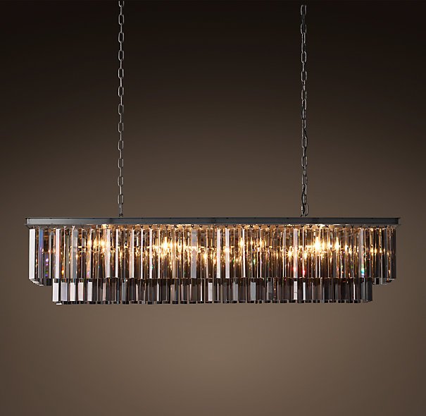 Люстра RH 1920s Odeon Smoke Glass Fringe Black iron 125 Черный Люстра RH 1920s Odeon Smoke Glass Fringe Black iron 125 Черный в Грозном | Loft Concept