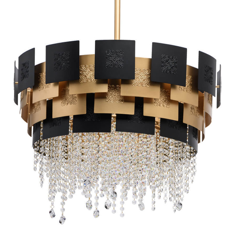 Люстра Engraving Plates Black Gold Черный Золотой Люстра Engraving Plates Black Gold Черный Золотой в Грозном | Loft Concept