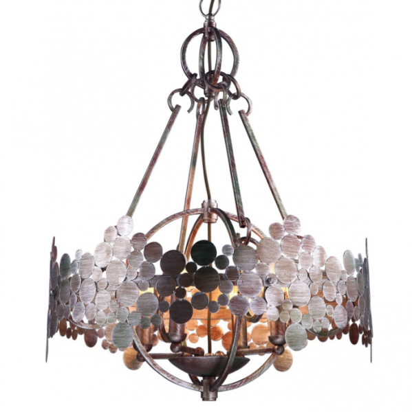 Люстра Round Iron Shod Chandelier Темная медь Люстра Round Iron Shod Chandelier Темная медь в Грозном | Loft Concept