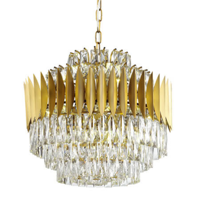 Люстра KEBO KING CHANDELIER 55 Латунь Прозрачное Стекло Люстра KEBO KING CHANDELIER 55 Латунь Прозрачное Стекло в Грозном | Loft Concept