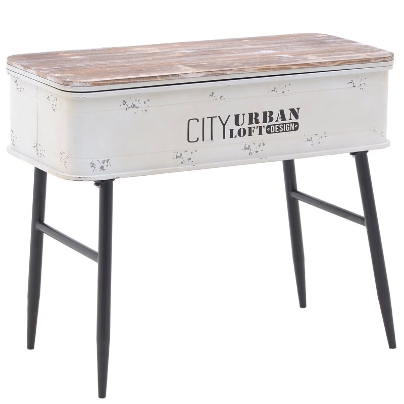 Консоль City Urban Loft Design Console Белый винтажная патина Бежево-серый Консоль City Urban Loft Design Console Белый винтажная патина Бежево-серый в Грозном | Loft Concept