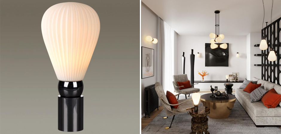 Настольная Лампа Cappadocia Черно-белая Настольная Лампа Cappadocia Черно-белая - Loft-Concept в Грозном