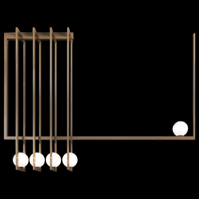 Потолочный светильник VeniceM ceiling lamp Белый Латунь Потолочный светильник VeniceM ceiling lamp Белый Латунь в Грозном | Loft Concept