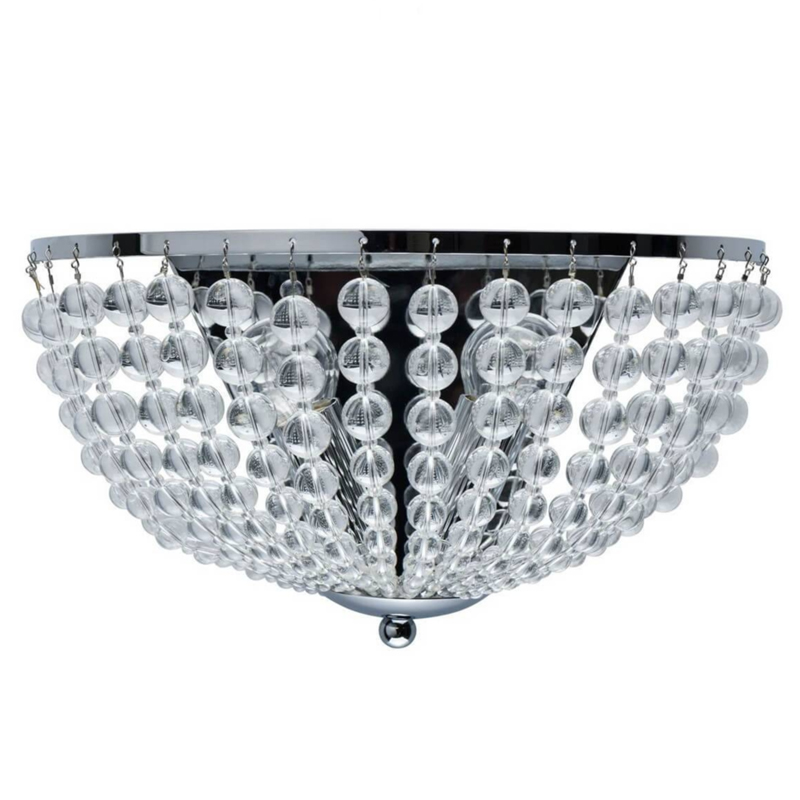Бра Virginia Clear Beads Wall Lamp chrome Хром Прозрачное Стекло Бра Virginia Clear Beads Wall Lamp chrome Хром Прозрачное Стекло в Грозном | Loft Concept