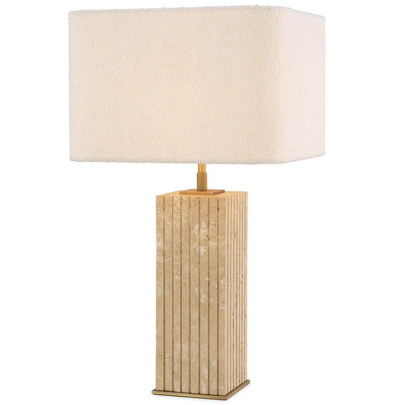 Настольная лампа Eichholtz Table Lamp Giova Square Бежево-серый Белый в Грозном | Loft Concept 